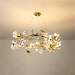 Olivia Lustre Céramique Gingko Luxe Escalier d'Hôtel