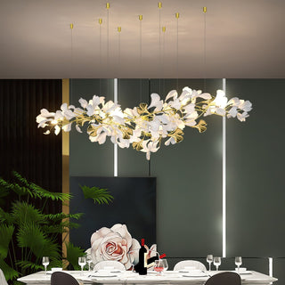 Olivia Lustre Céramique Gingko Luxe Escalier d'Hôtel