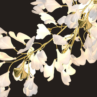 Ivmarel Lustre en céramique à longues branches de gingko