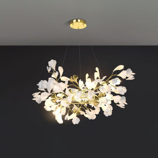 Olivia Lustre Céramique Gingko Luxe Escalier d'Hôtel