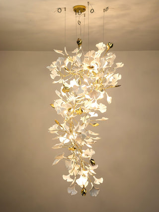Olivia Lustre Céramique Gingko Luxe Escalier d'Hôtel