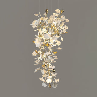 Olivia Lustre Céramique Gingko Luxe Escalier d'Hôtel