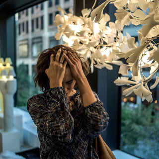 Olivia Céramique Gingko Feuille Lustre