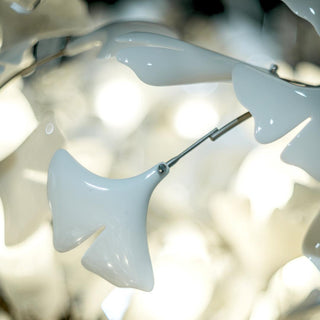 Sorvyn Suspension en Céramique Et Laiton Floral Ginkgo