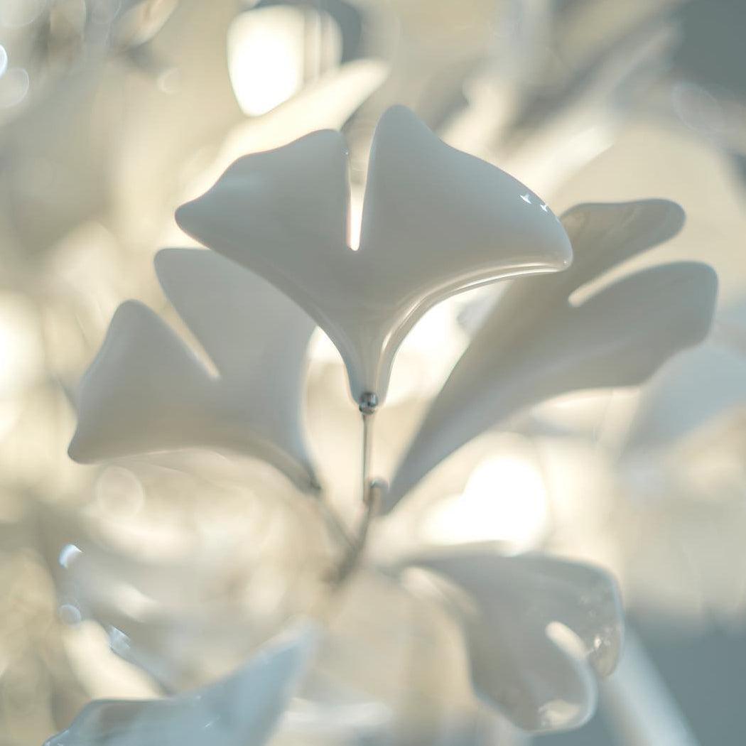 Sorvyn Suspension en Céramique Et Laiton Floral Ginkgo