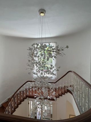 Sorvyn Suspension en Céramique Et Laiton Floral Ginkgo