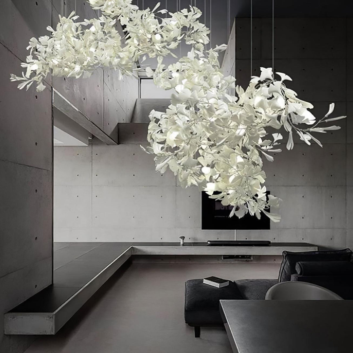 Elysia Floral Canopy Chandelier-Neutral Decor
