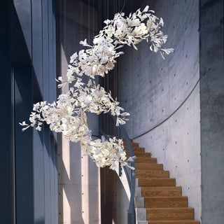Ririxel Suspension en Céramique Gingko Pétales Or