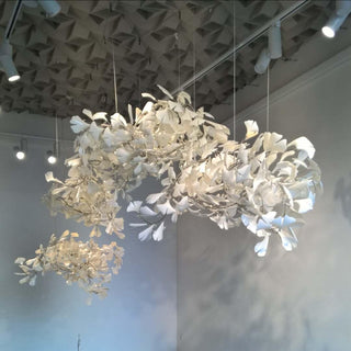 Ririxel Suspension en Céramique Gingko Pétales Or
