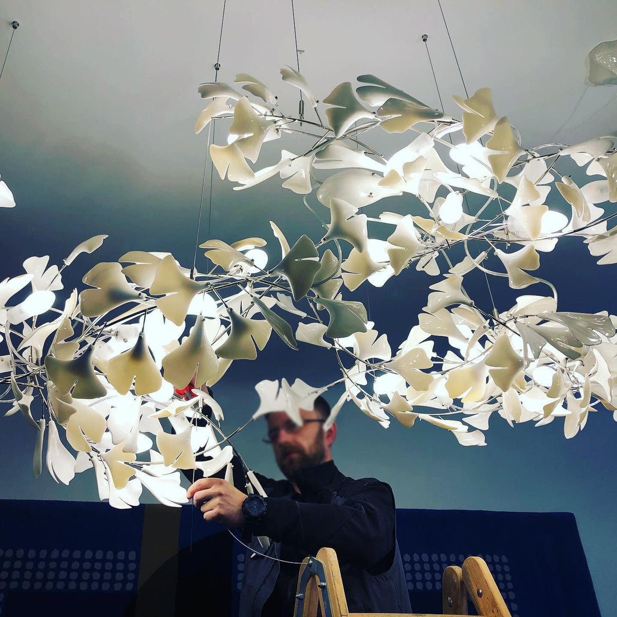 Elysia Floral Canopy Chandelier-Neutral Decor