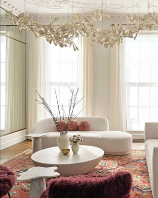 Ririxel Suspension en Céramique Gingko Pétales Or