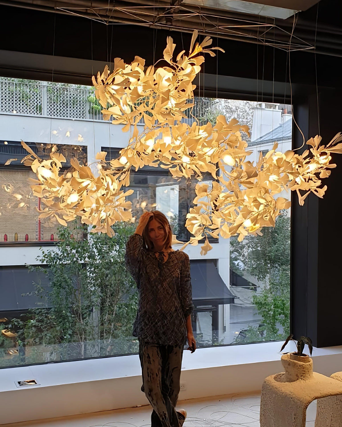 Elysia Floral Canopy Chandelier-Neutral Decor