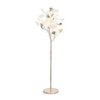 Ella Lampadaire en Céramique avec Feuilles de Ginkgo