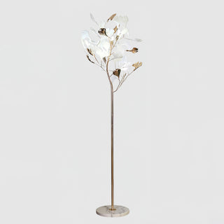 Ella Lampadaire en Céramique avec Feuilles de Ginkgo