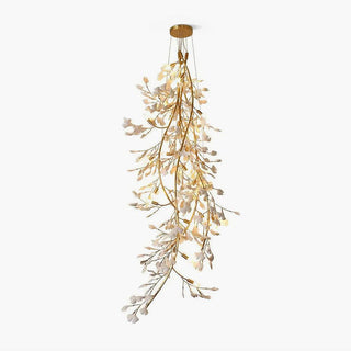 Ivmarel Lustre en céramique à longues branches de gingko