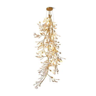 Ivmarel Lustre en céramique à longues branches de gingko