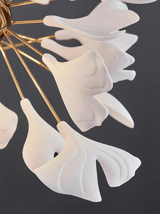 Ivmarel Lustre en céramique à longues branches de gingko
