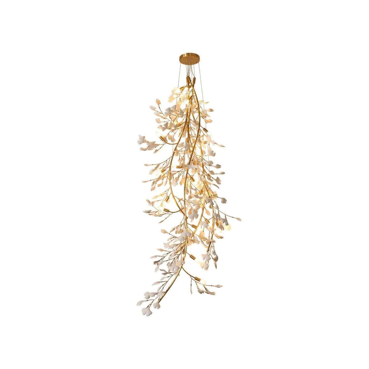 Laurella Lustre en céramique à longues branches de gingko