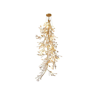 Ivmarel Lustre en céramique à longues branches de gingko
