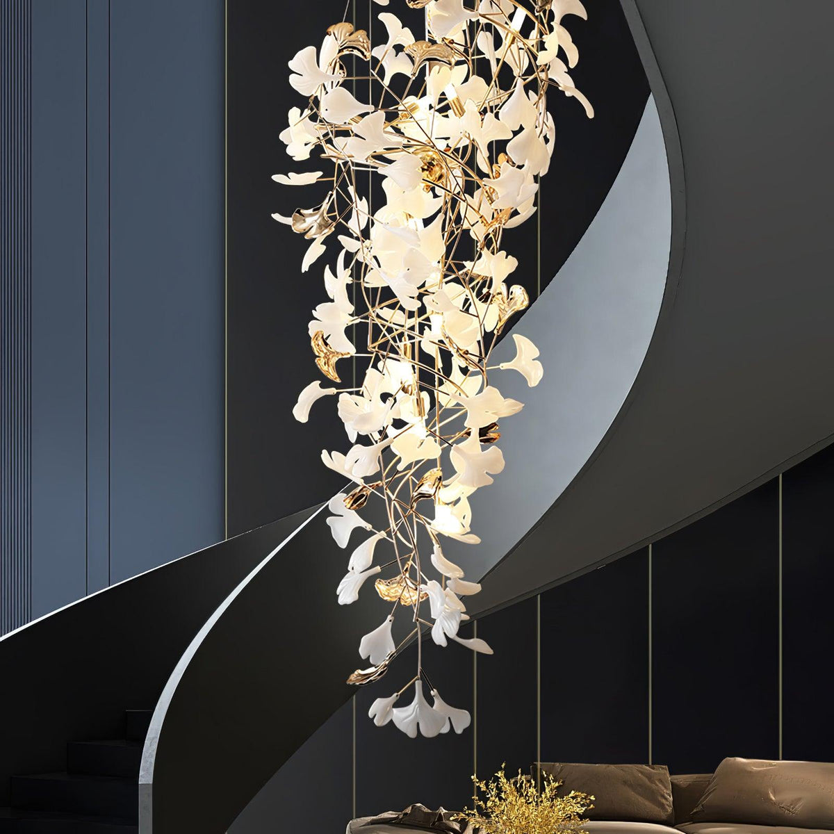 Olvina Céramique Gingko Cascadant Lustre