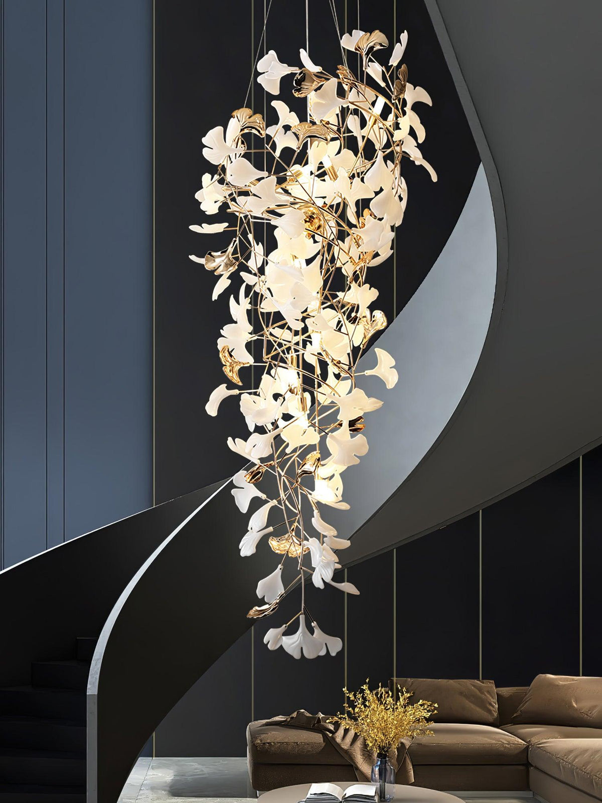 Olvina Céramique Gingko Cascadant Lustre