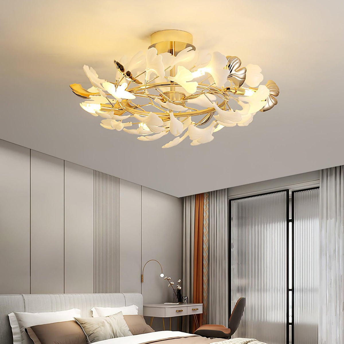 Artheel Plafonnier rotatif en céramique Gingko de style nordique haut de gamme