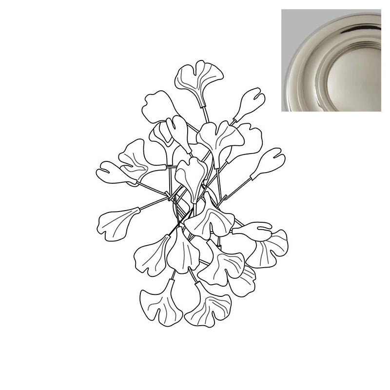 Wall Lamp Gingko Ceramic Petal Shades Gold Art Nouveau-Neutral Decor