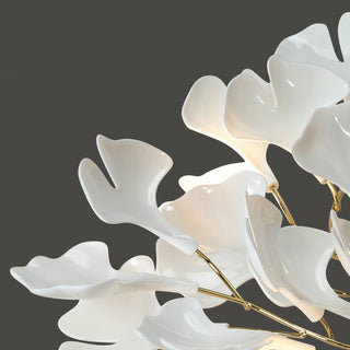 Ginkgo Plafonnier en Verre avec Finition Dorée