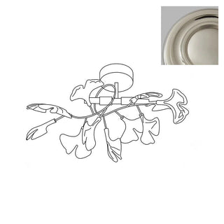 Ginkgo Plafonnier en Verre avec Finition Dorée