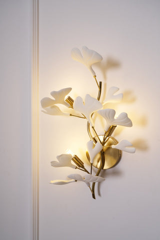 Wylie Applique Murale Postmoderne Luxe Gingko Céramique-Luire