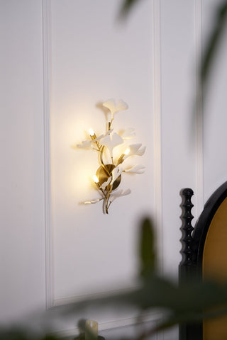 Wylie Applique Murale Postmoderne Luxe Gingko Céramique-Luire