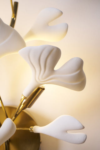 Wylie Applique Murale Postmoderne Luxe Gingko Céramique-Luire