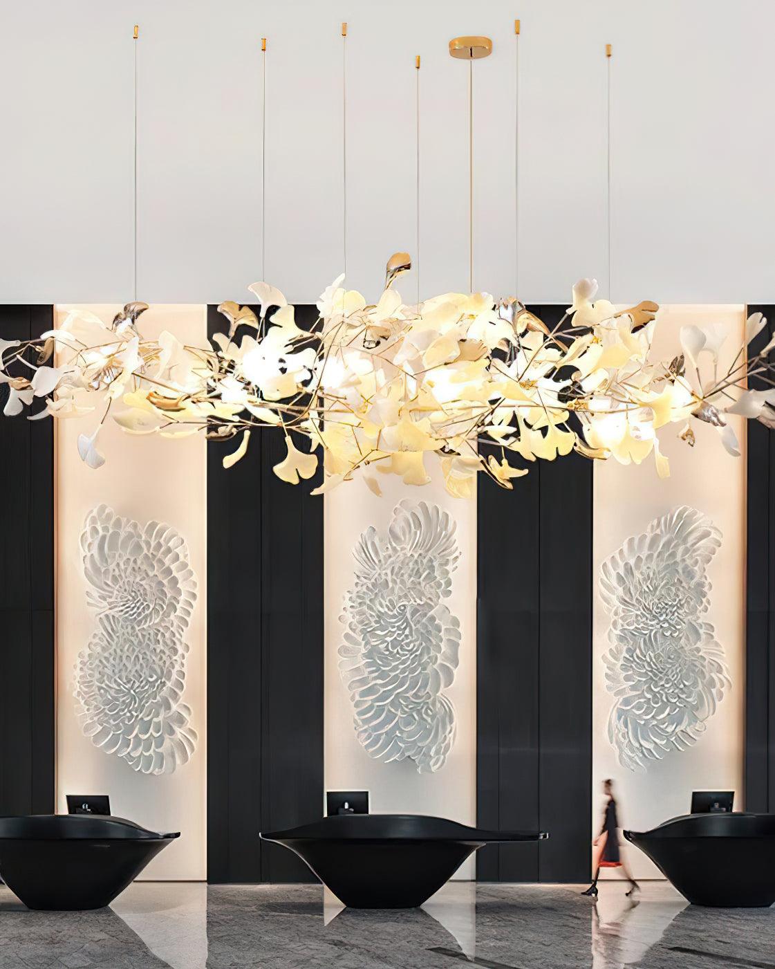 Celise Lustre Postmoderne Céramique Nuage Ginkgo
