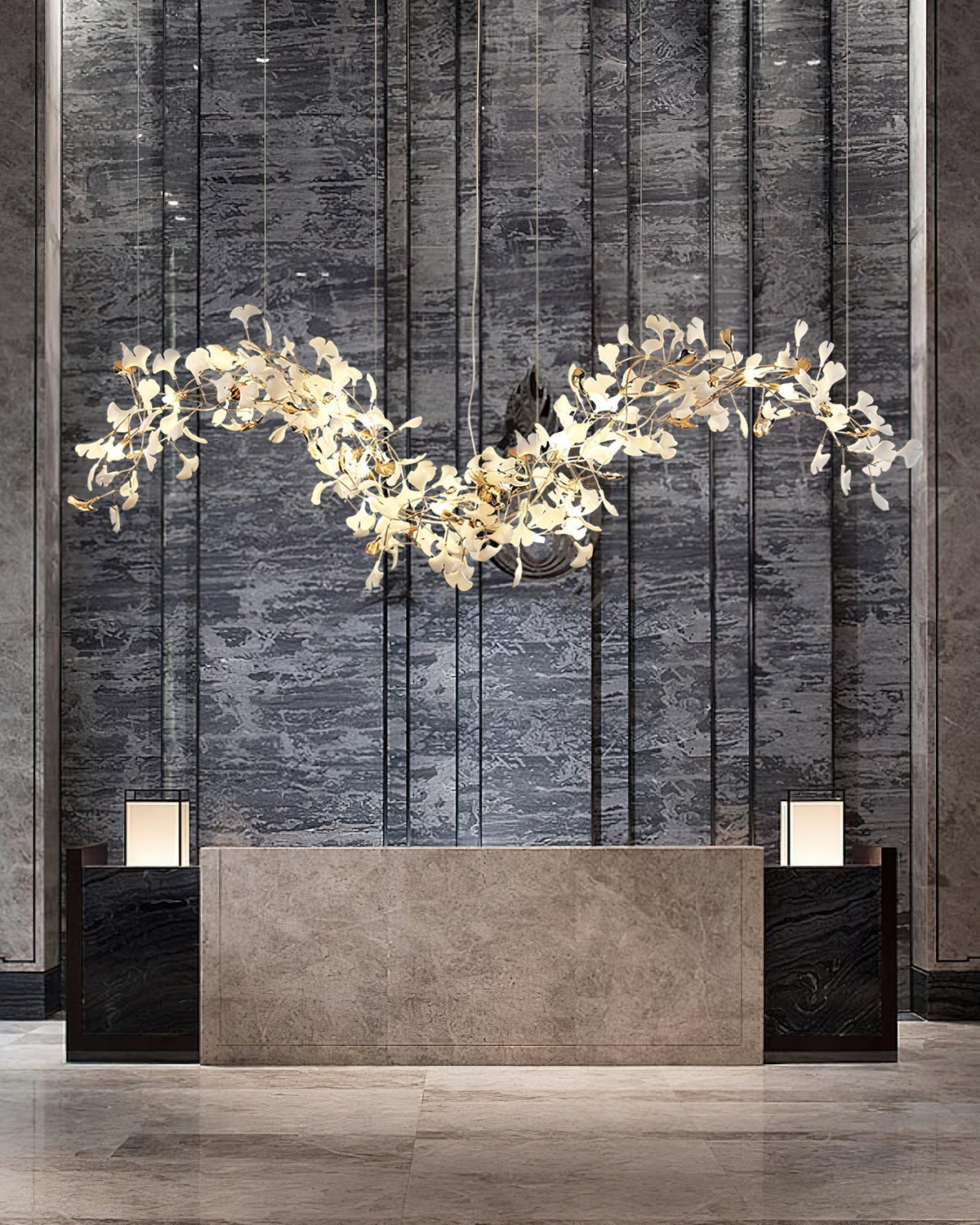 Alvana Céramique Gingko Lustre Pointe Volant
