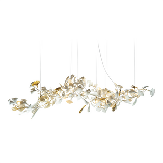Olivia Lustre en céramique en forme de branche avec feuille de gingko