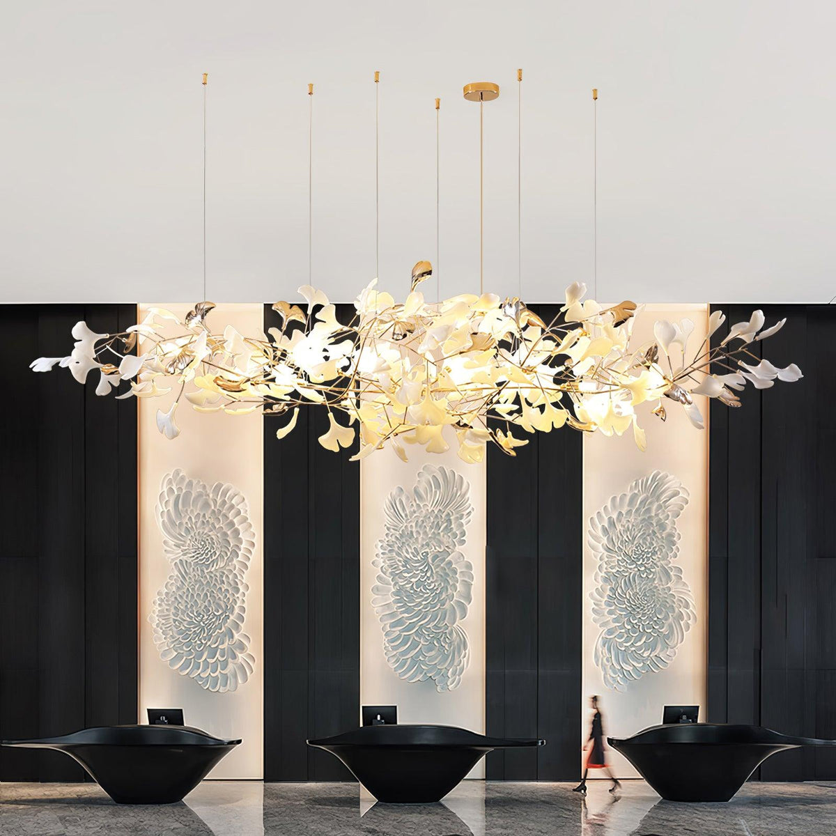 Celise Lustre Postmoderne Céramique Nuage Ginkgo