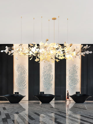 Unoryra Lustre Postmoderne Céramique Nuage Ginkgo
