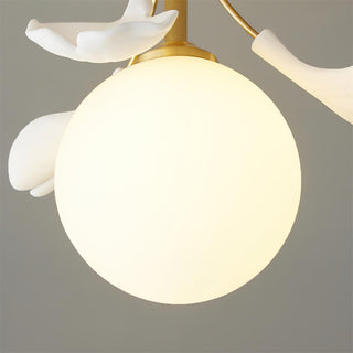 Ginkgo Lustre Plafonnier Rosalia Feuille de Ginkgo Base Dorée-Luire