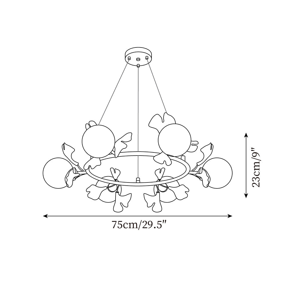 Fidova 8-Light Globe Chandelier-Neutral Decor