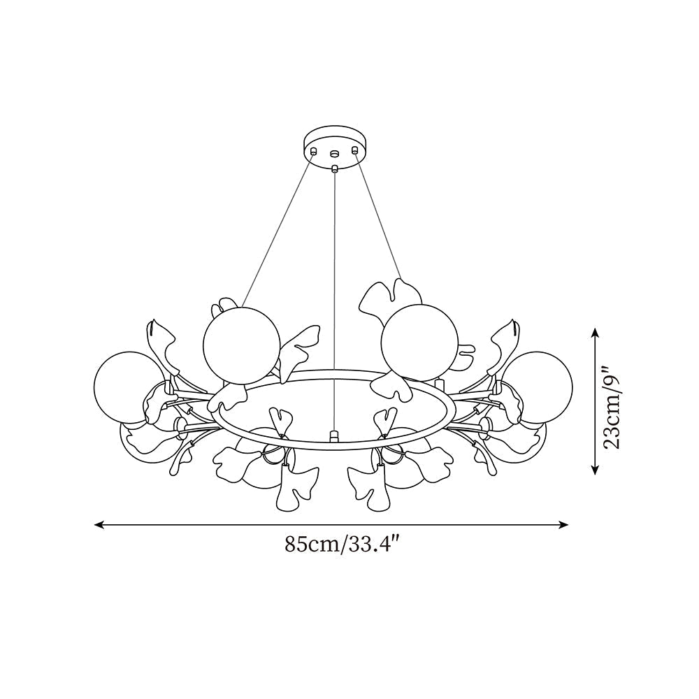Fidova 8-Light Globe Chandelier-Neutral Decor