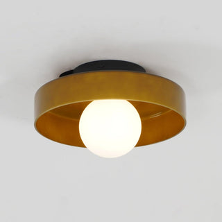 Solara Plafonnier Orange Anneau Ludique Sculptural