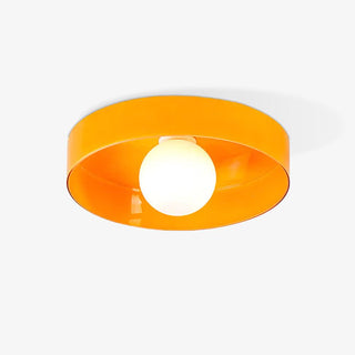 Solara Plafonnier Orange Anneau Ludique Sculptural
