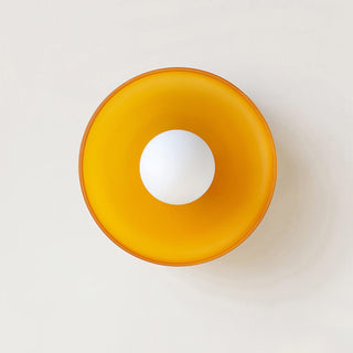 Solara Plafonnier Orange Anneau Ludique Sculptural