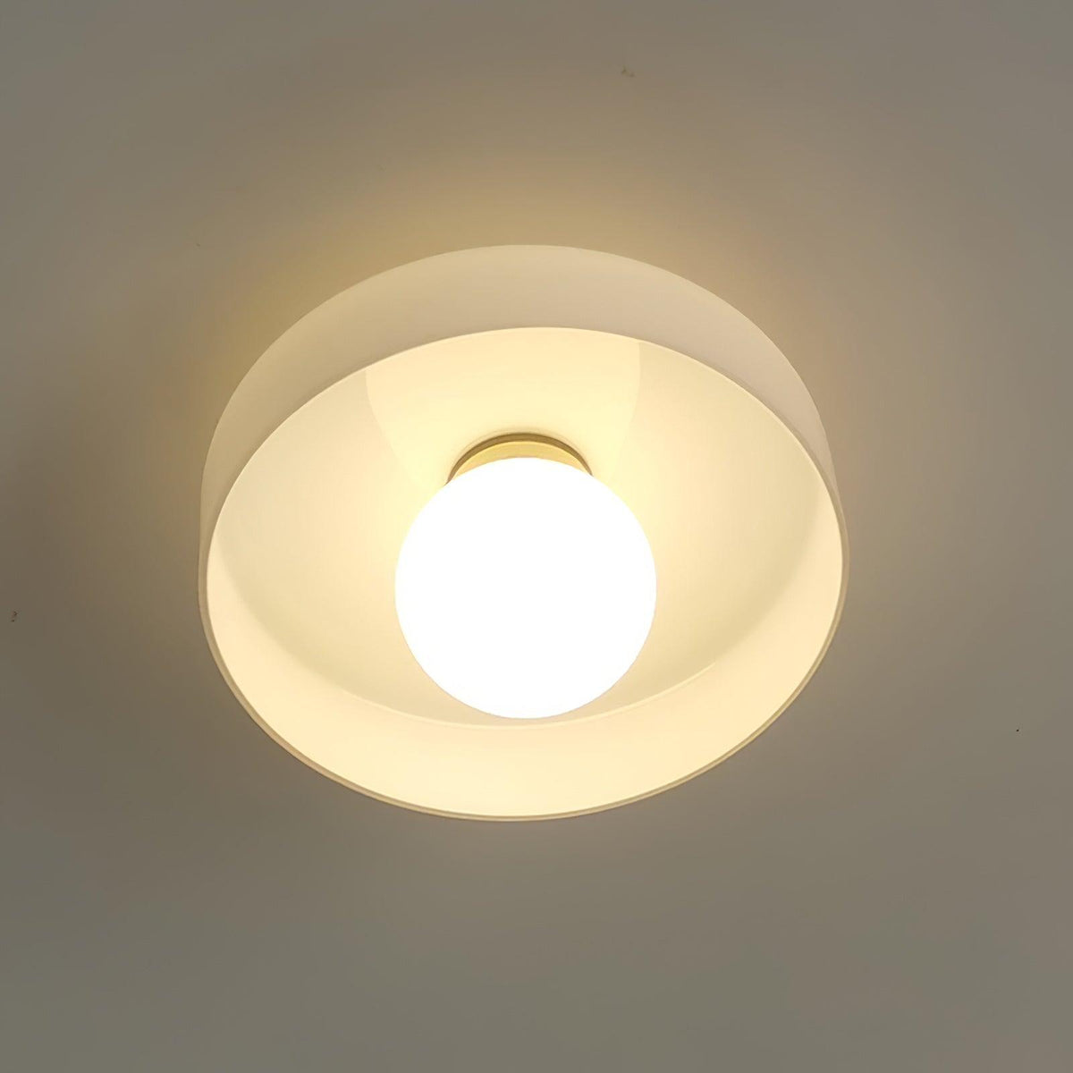 Seressa Plafonnier Orange Anneau Ludique Sculptural