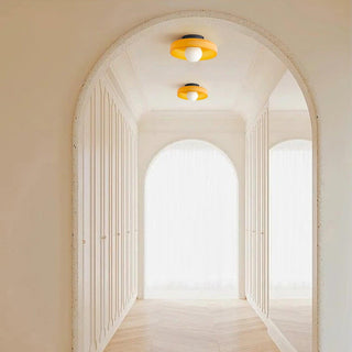 Solara Plafonnier Orange Anneau Ludique Sculptural