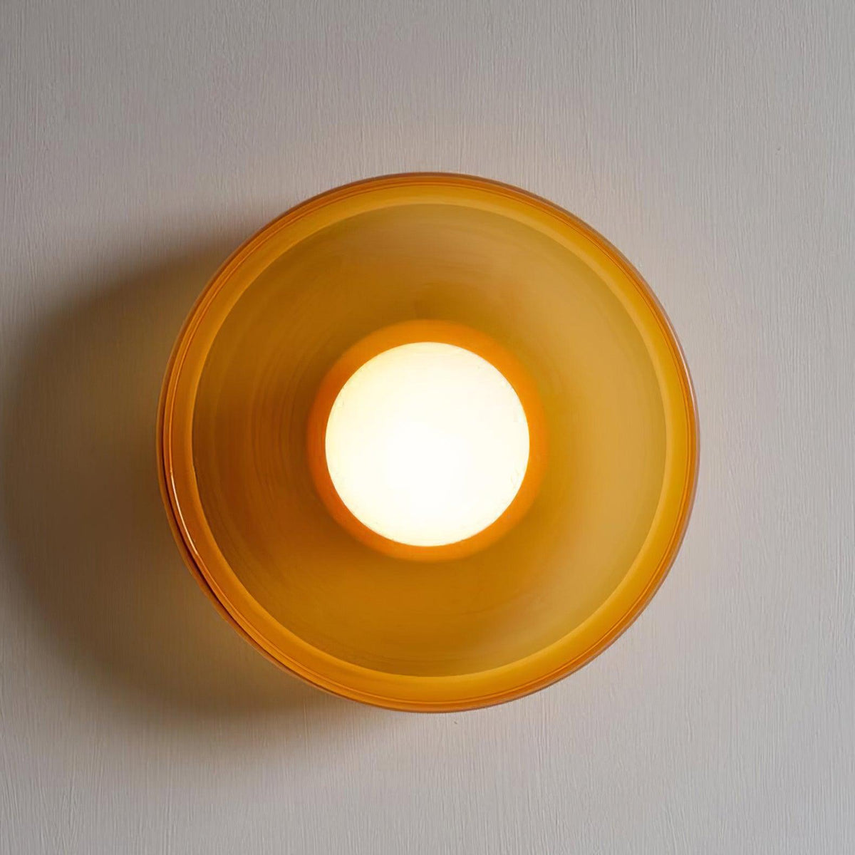 Seressa Plafonnier Orange Anneau Ludique Sculptural