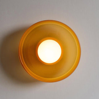 Solara Plafonnier Orange Anneau Ludique Sculptural