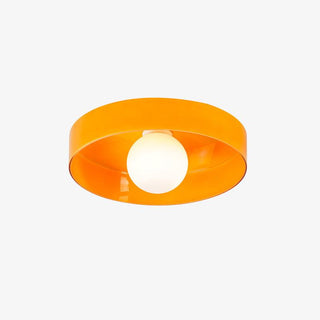 Solara Plafonnier Orange Anneau Ludique Sculptural