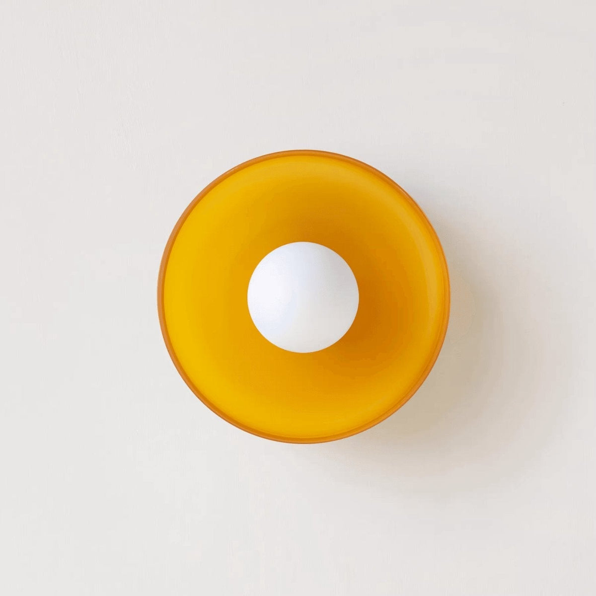Seressa Plafonnier Orange Anneau Ludique Sculptural