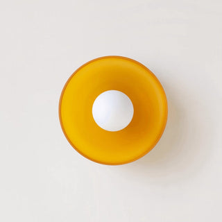 Solara Plafonnier Orange Anneau Ludique Sculptural